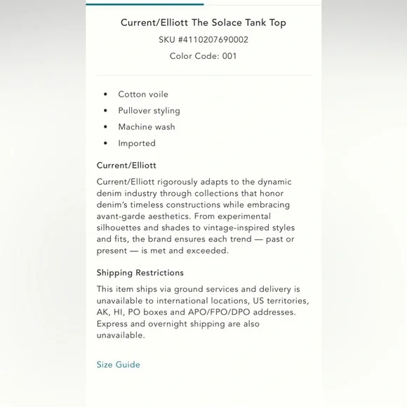 Anthropologie Current/Elliott The Solace Tank Top - Picture 11 of 11